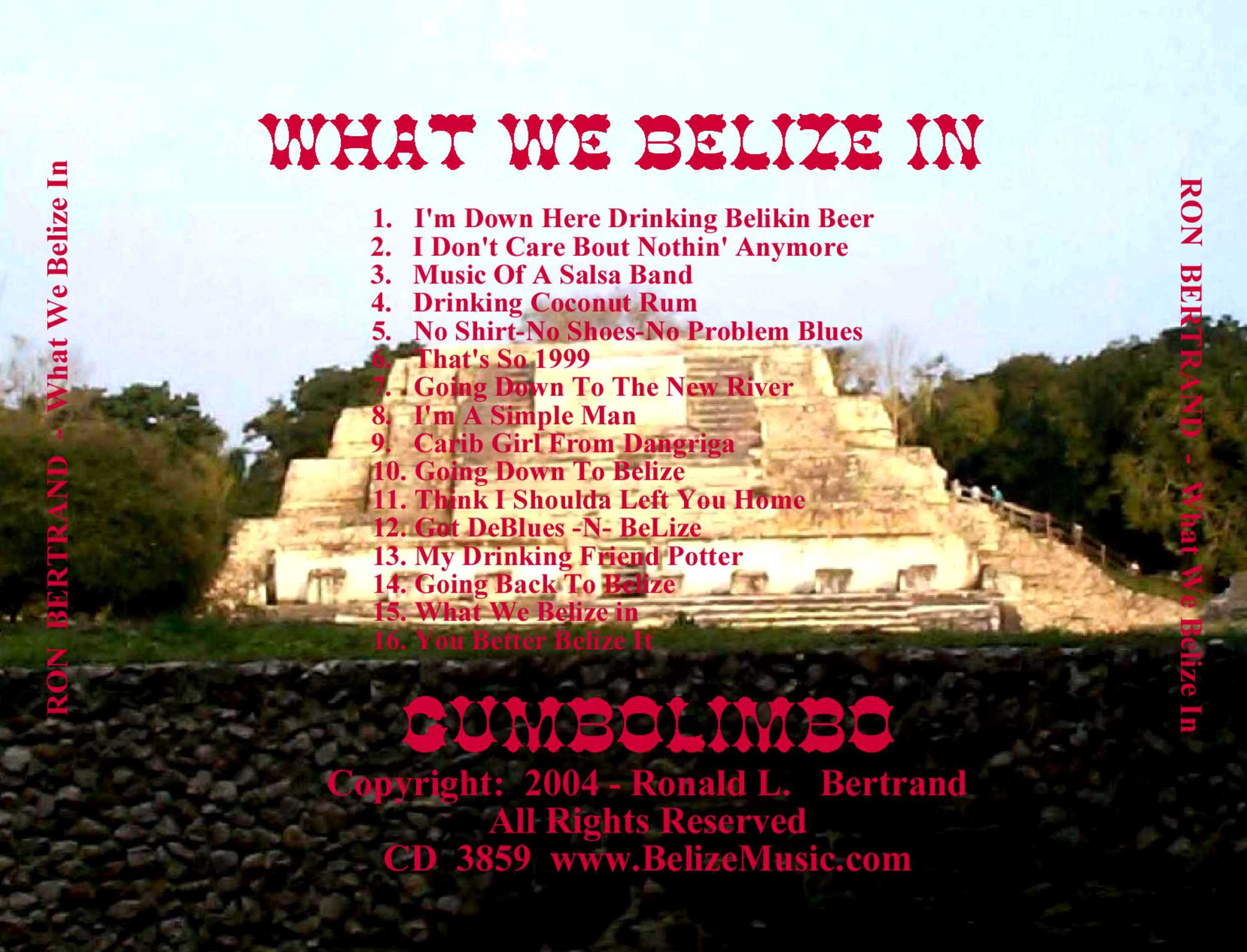 Belize Vacation and Honeymoon Souvenir CD